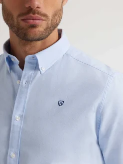 CAMISA OXFORD BASIC CELESTE