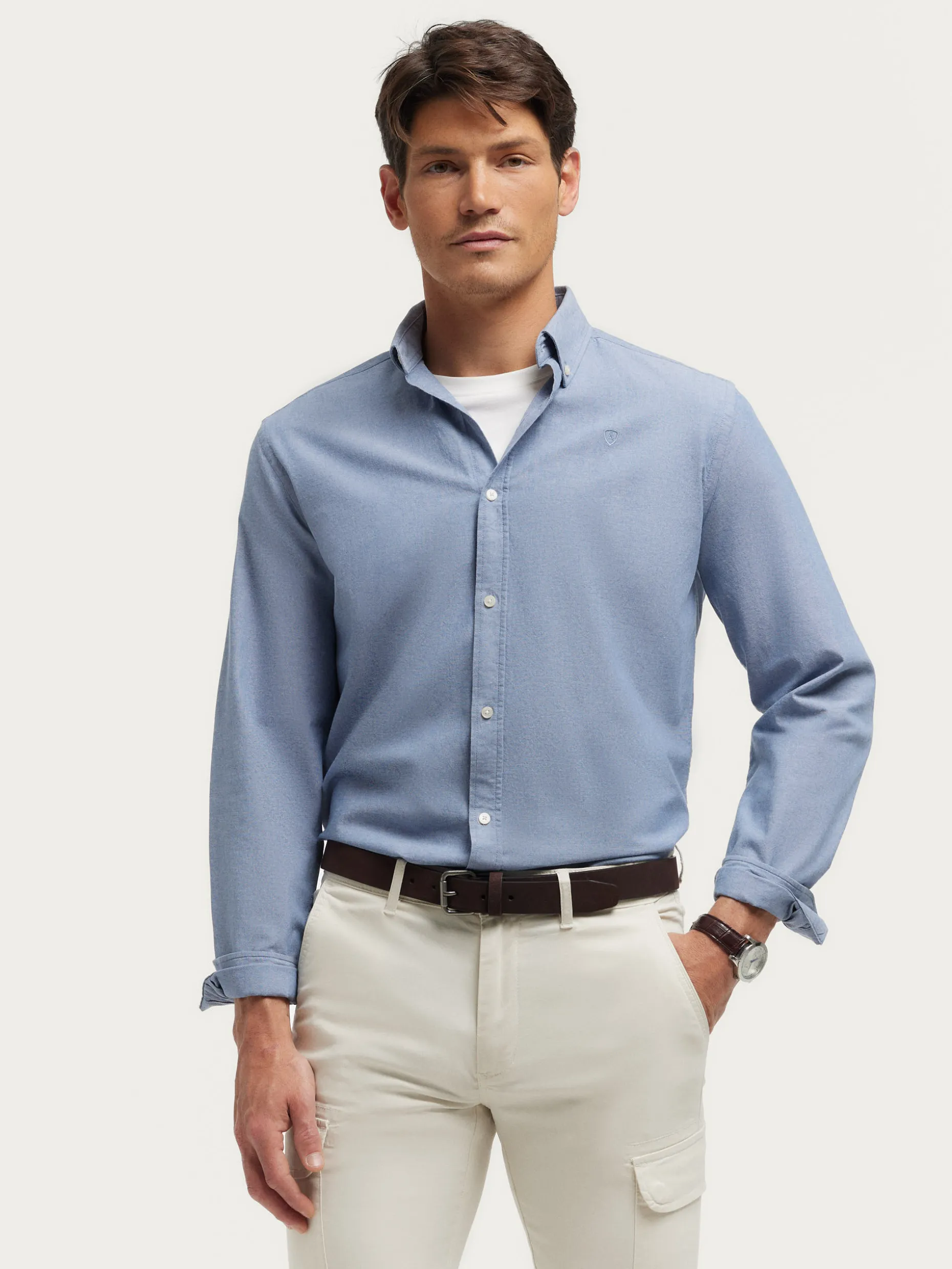 CAMISA OXFORD CHAMBRAY AZUL