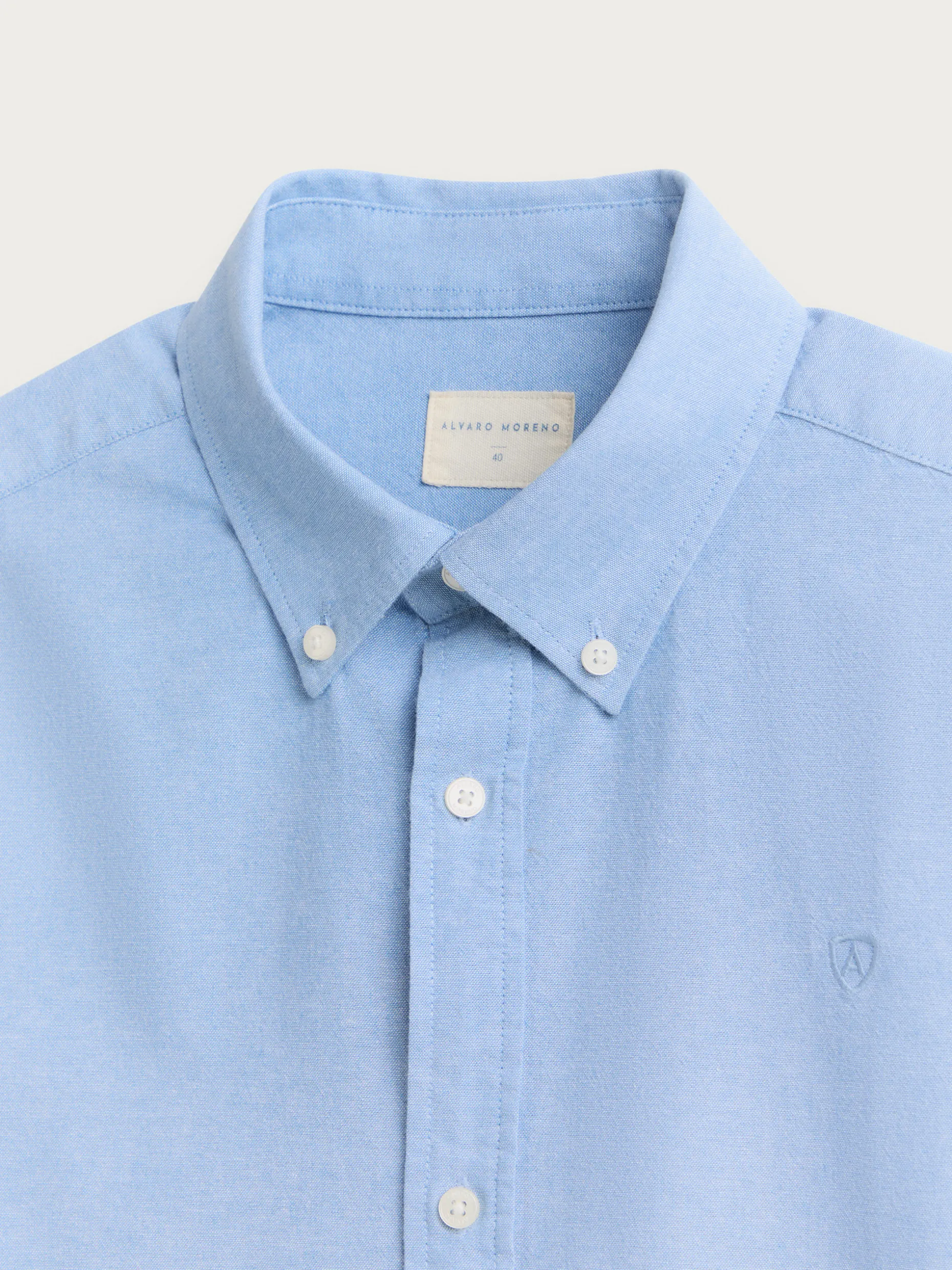 CAMISA OXFORD CHAMBRAY CELESTE