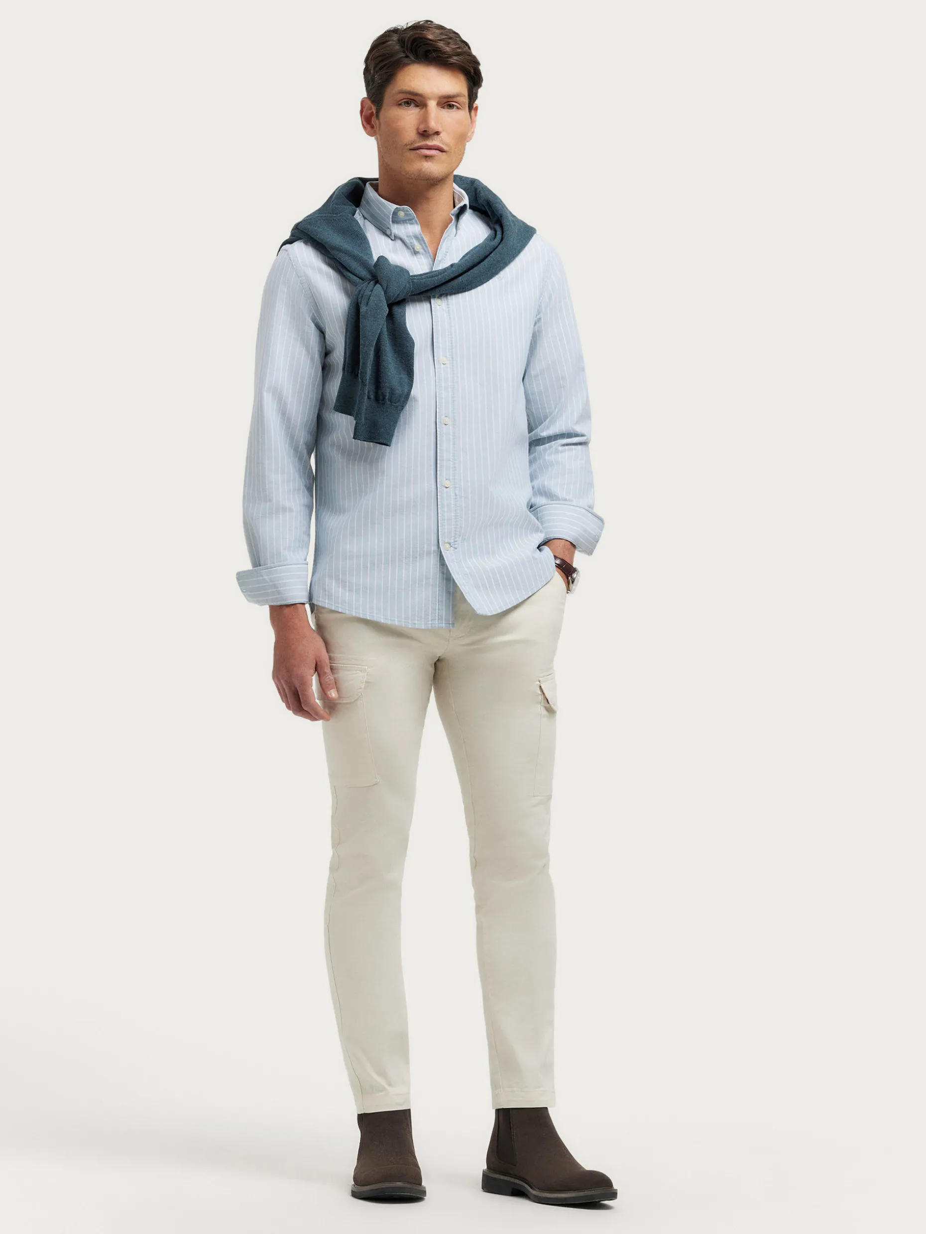 CAMISA OXFORD CLUB AZUL