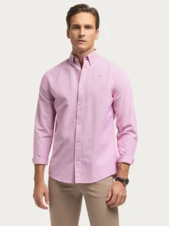 CAMISA OXFORD CLUB BURDEOS