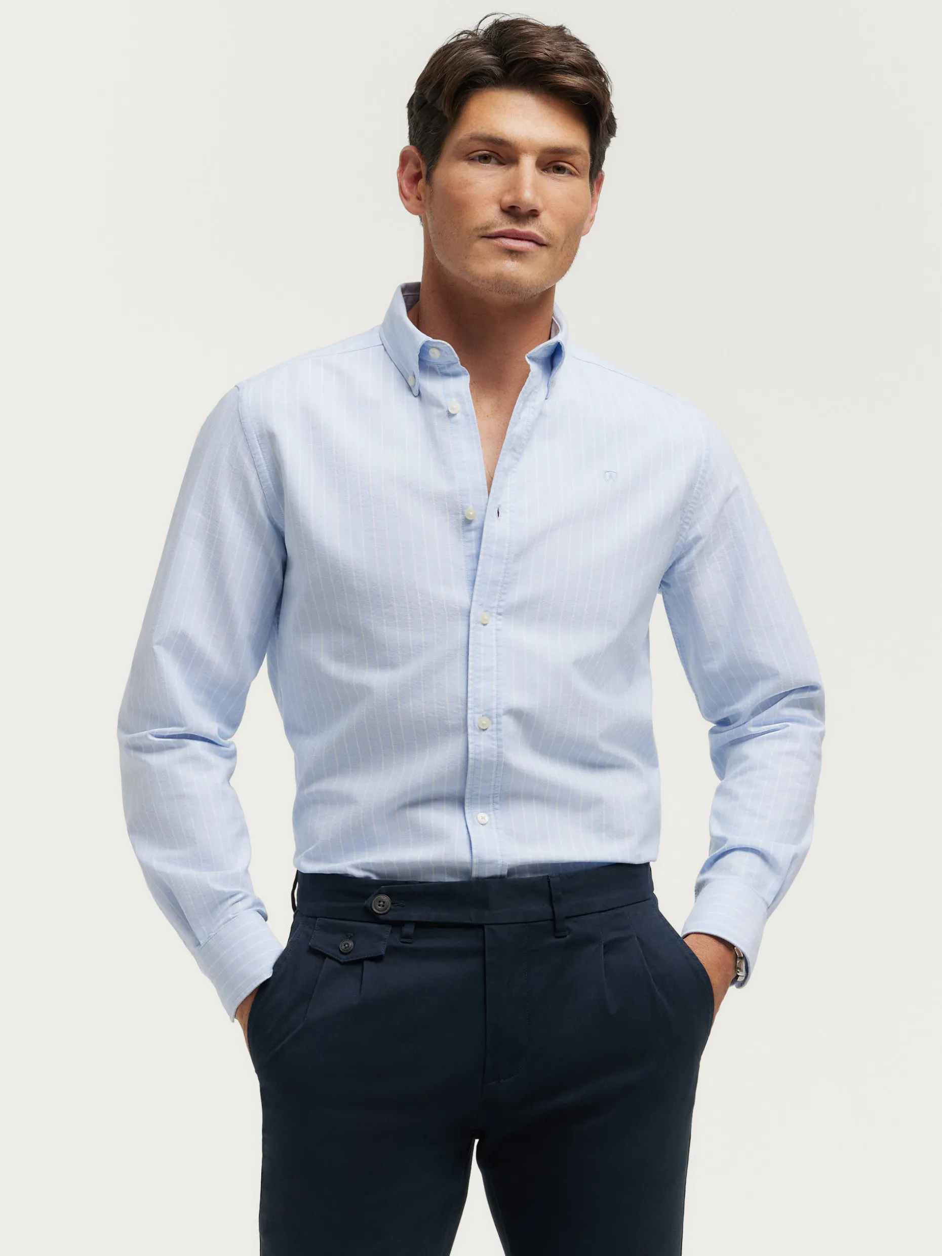 CAMISA OXFORD CLUB CELESTE