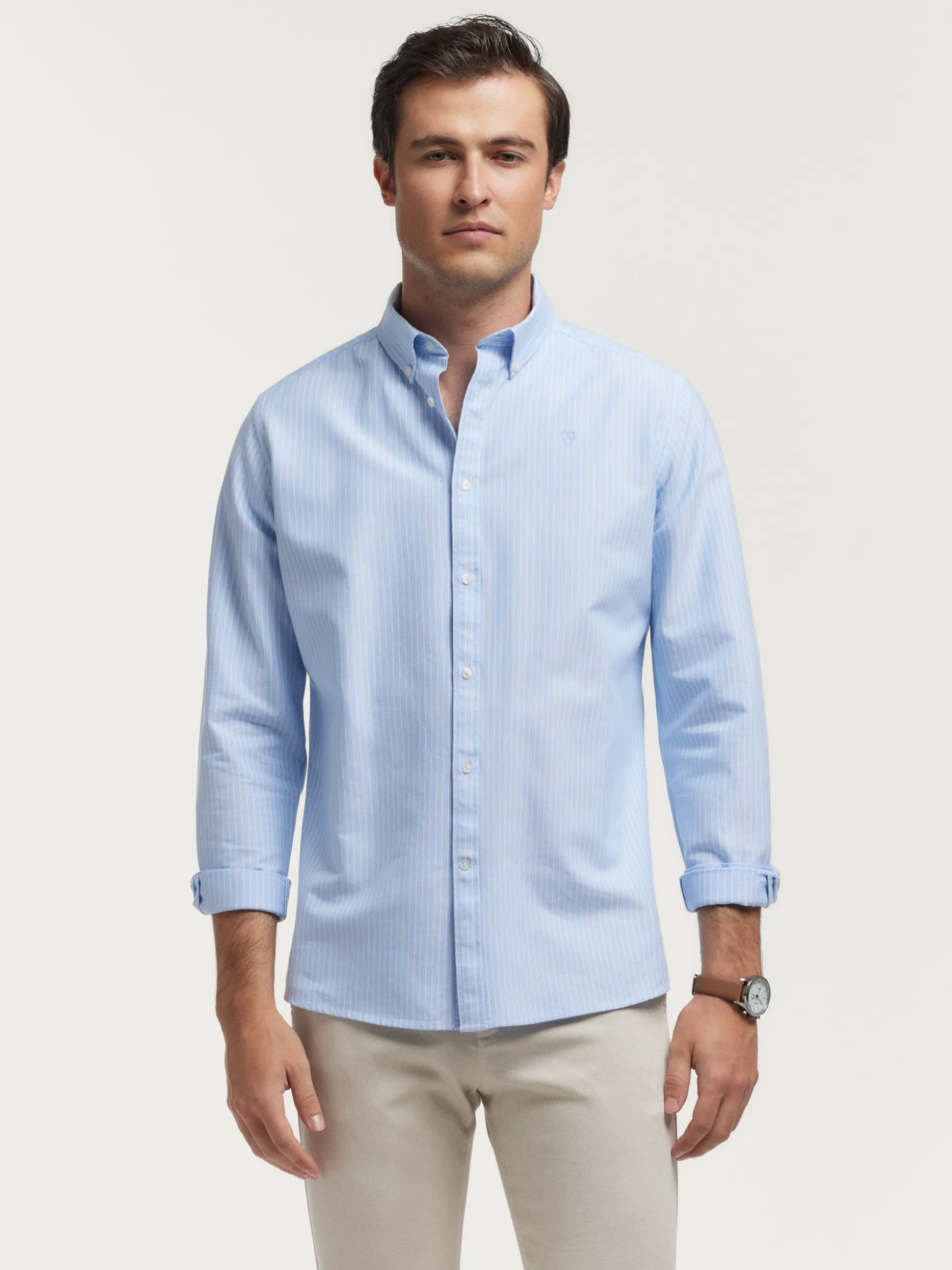 CAMISA OXFORD DIPLO CELESTE