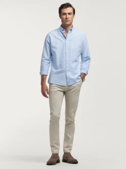 CAMISA OXFORD DIPLO CELESTE