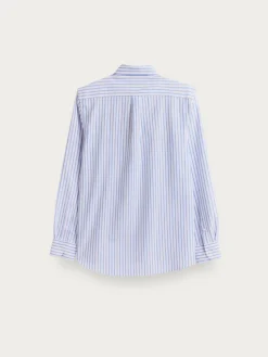 CAMISA OXFORD FANCY STR AZUL