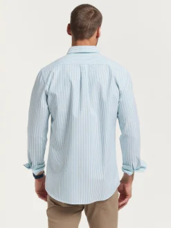 CAMISA OXFORD FANCY STR VERDE