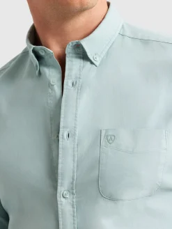 CAMISA OXFORD POCKET DYE VERDE AGUA