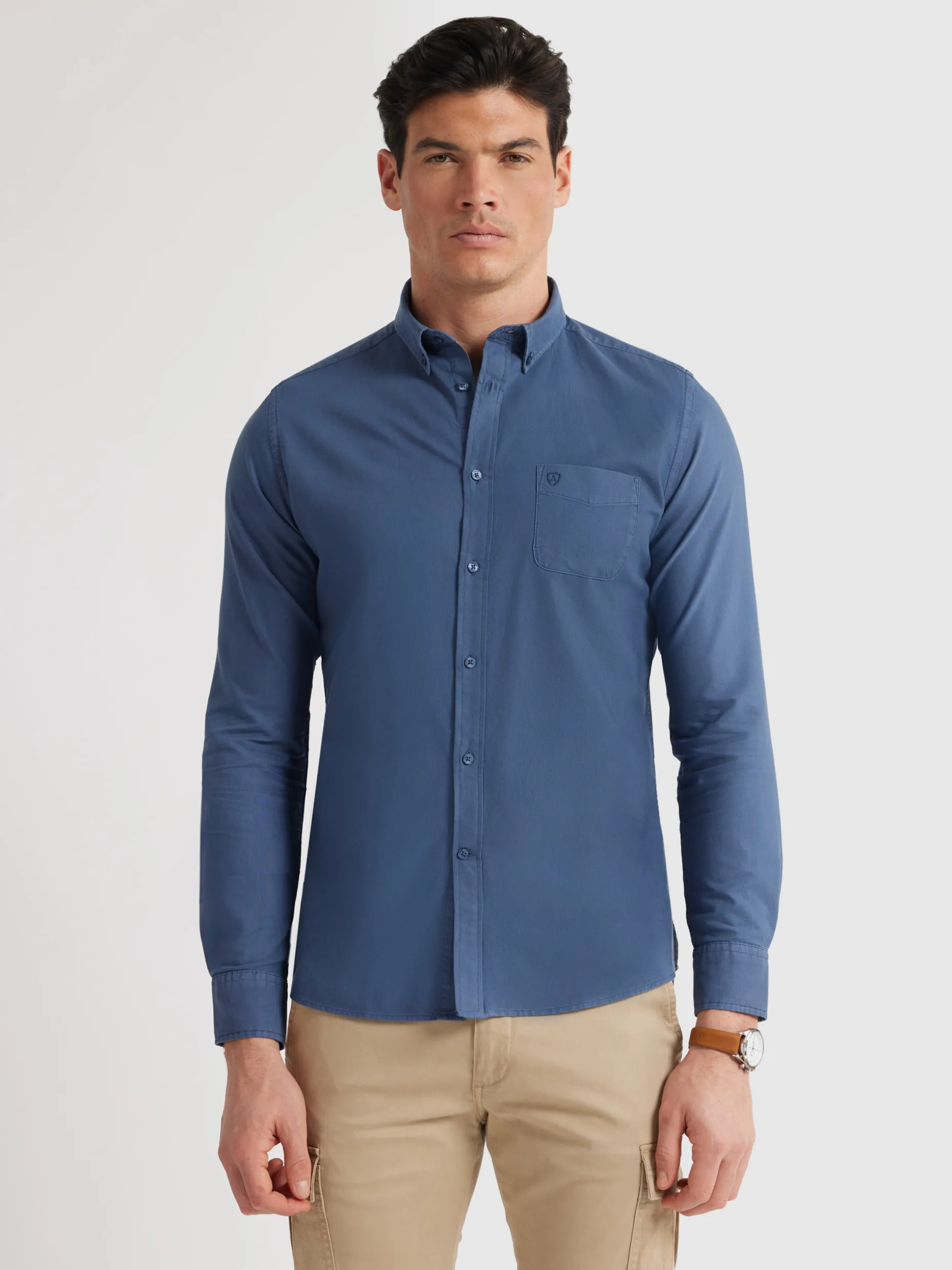 CAMISA OXFORD POCKET DYE AZUL