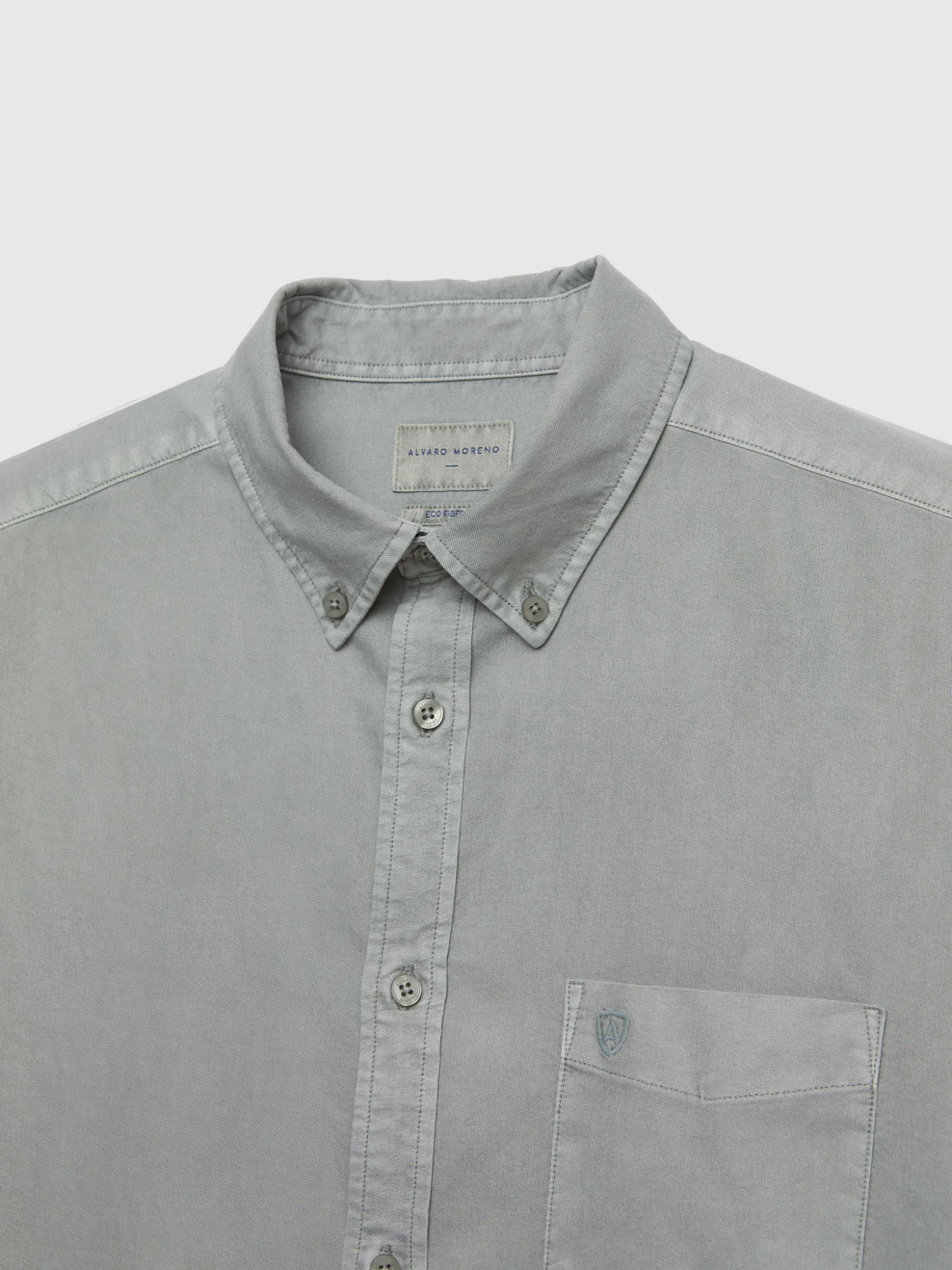 CAMISA OXFORD POCKET DYE GRIS