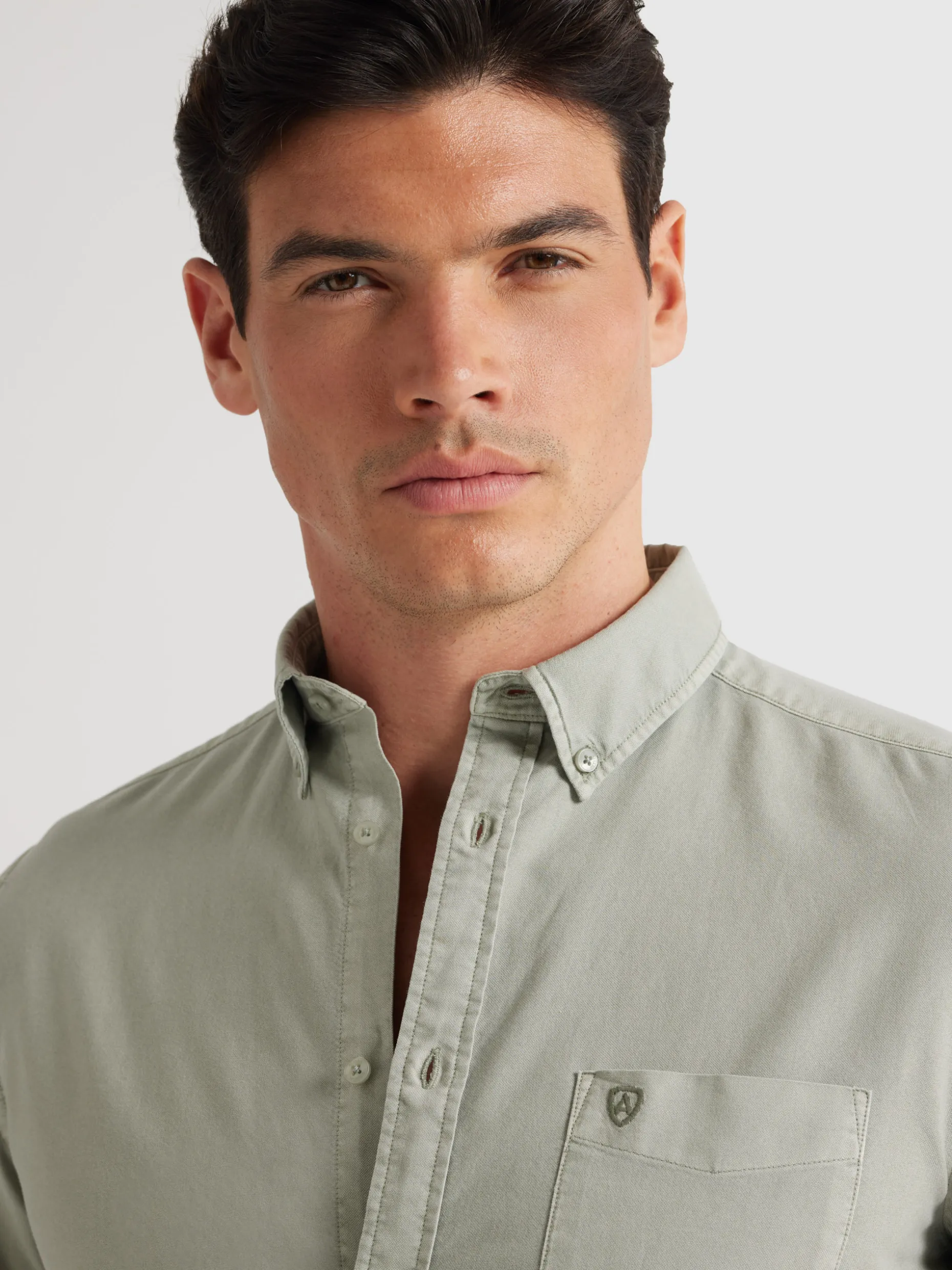 CAMISA OXFORD POCKET DYE VERDE