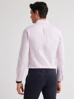 CAMISA OXFORD RAYAS BASIC ROSA