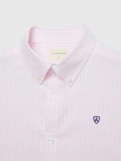CAMISA OXFORD RAYAS BASIC ROSA