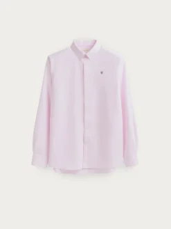 CAMISA OXFORD RAYAS ROSA