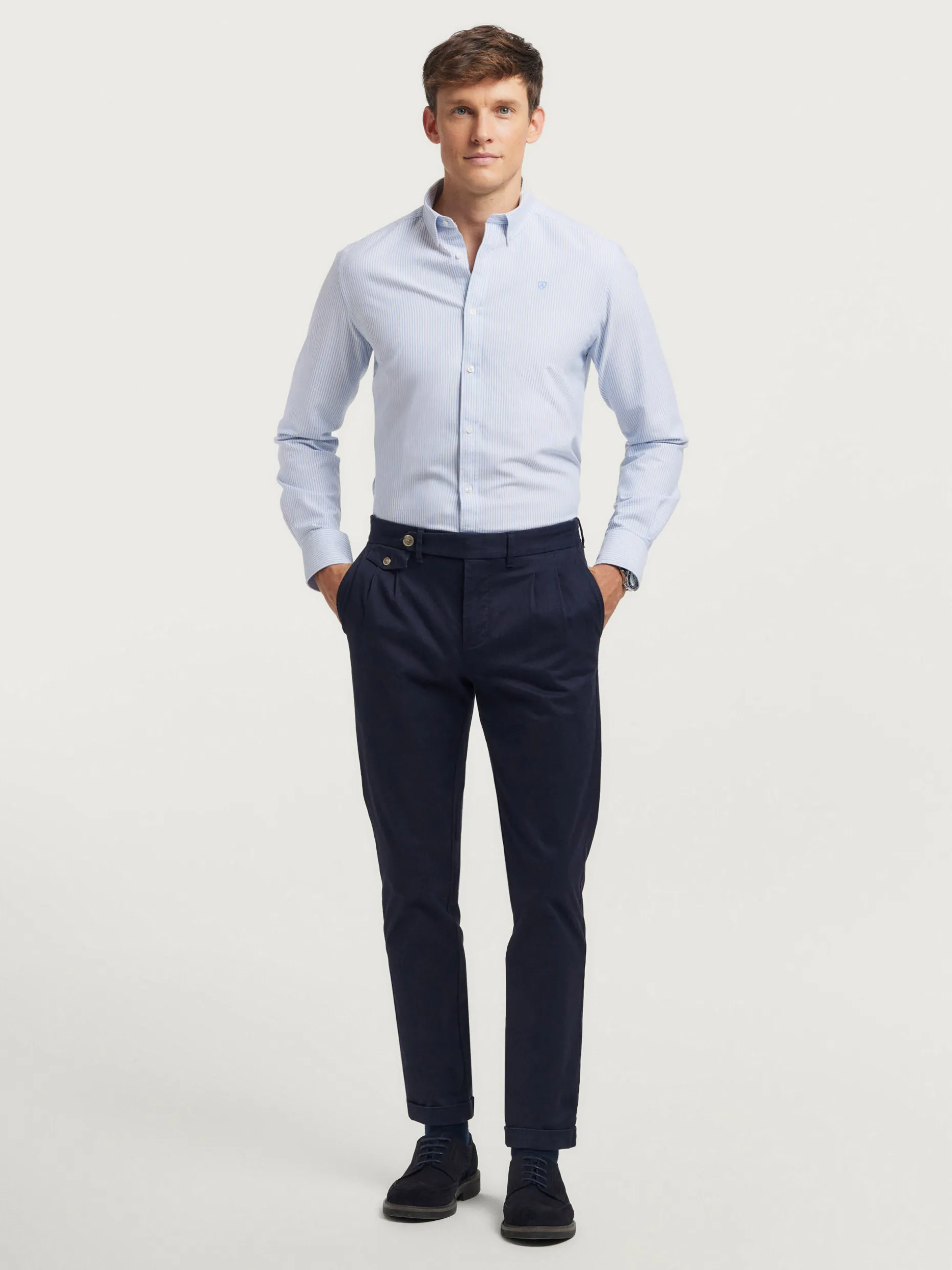 CAMISA OXFORD REGENT CELESTE