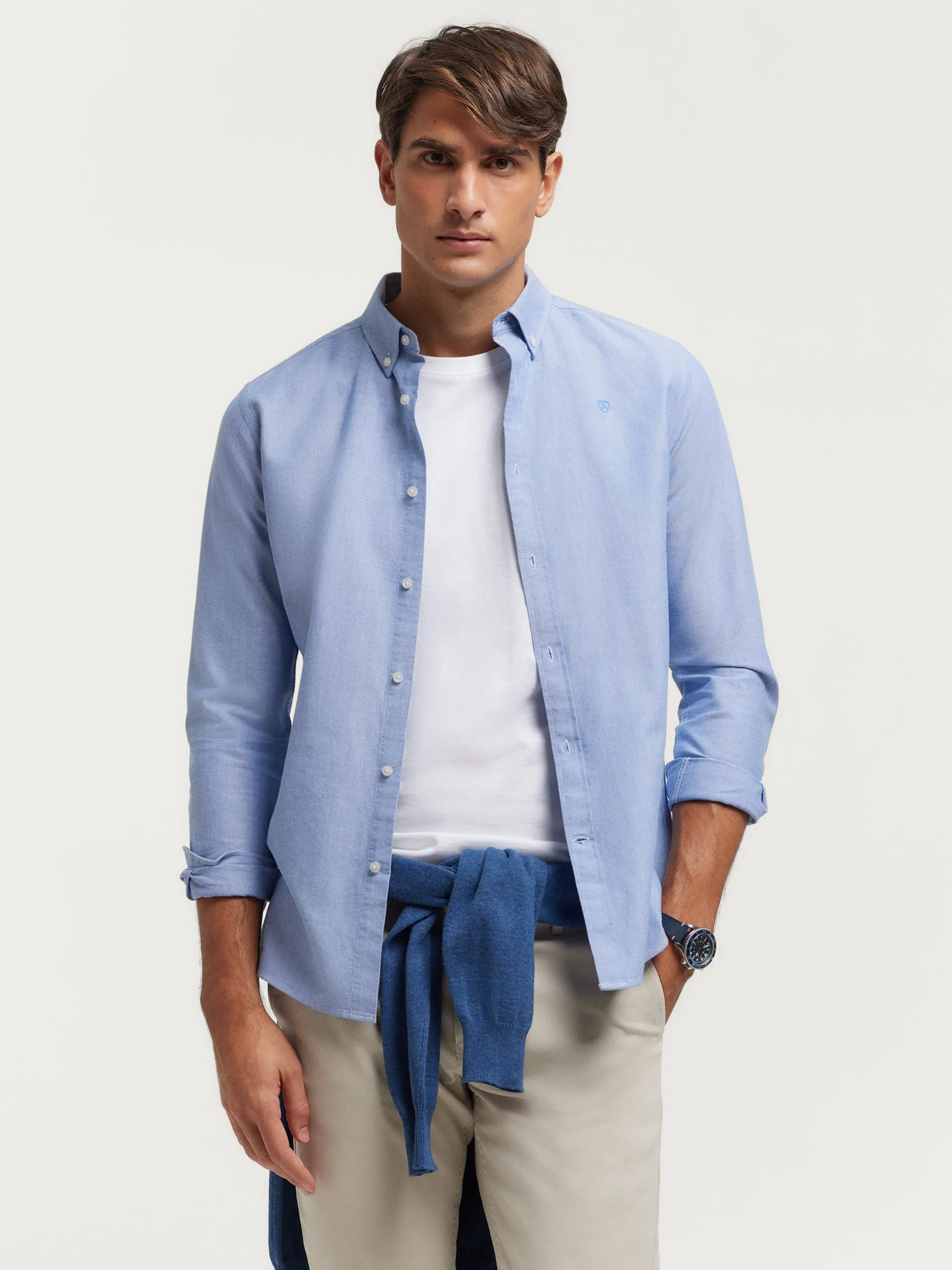 CAMISA OXFORD SOLID AZUL