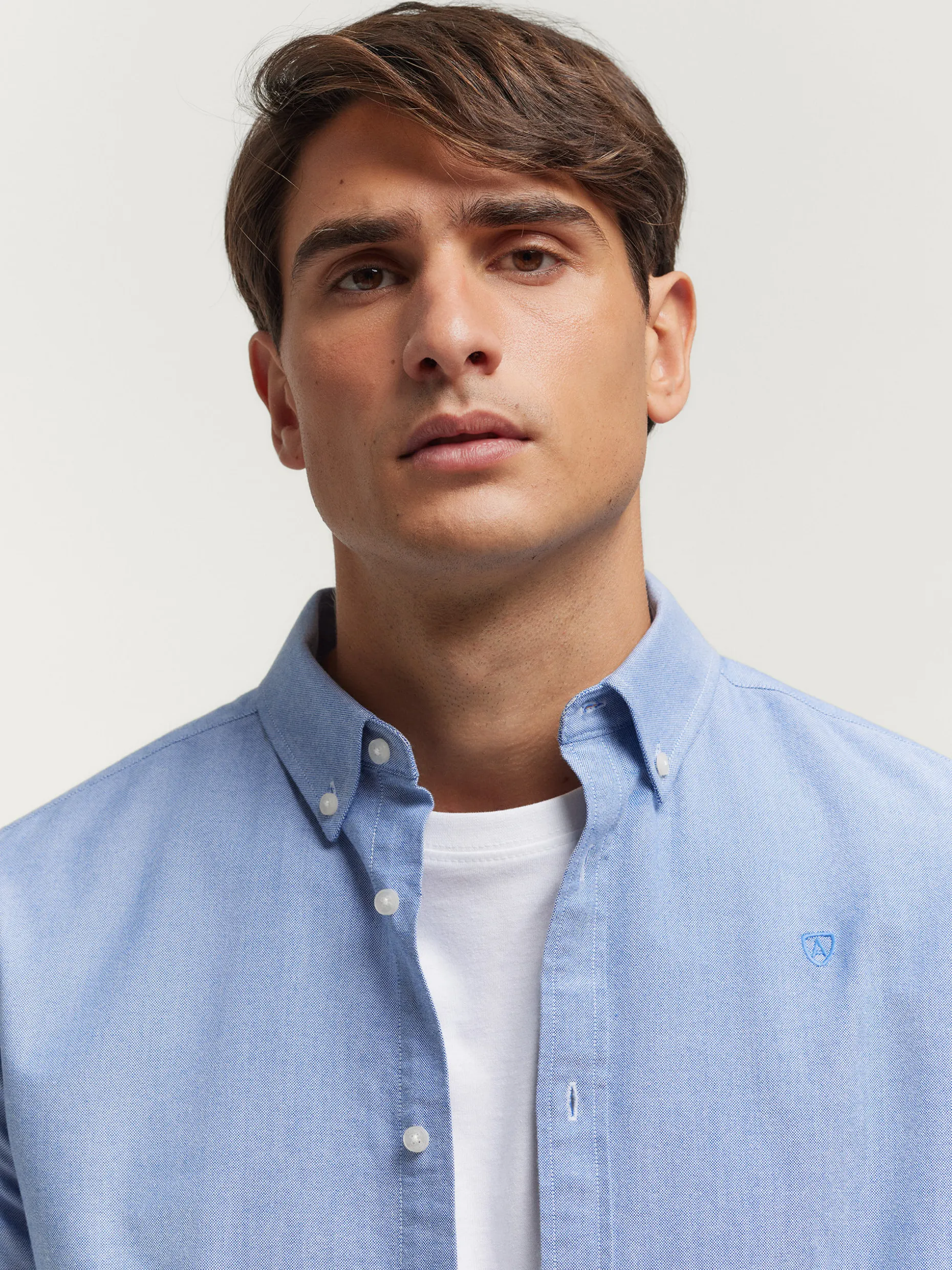 CAMISA OXFORD SOLID AZUL