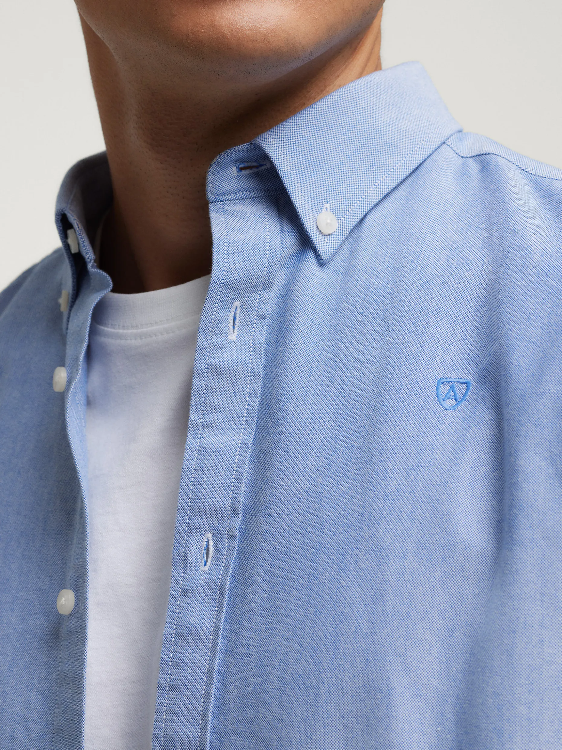 CAMISA OXFORD SOLID AZUL