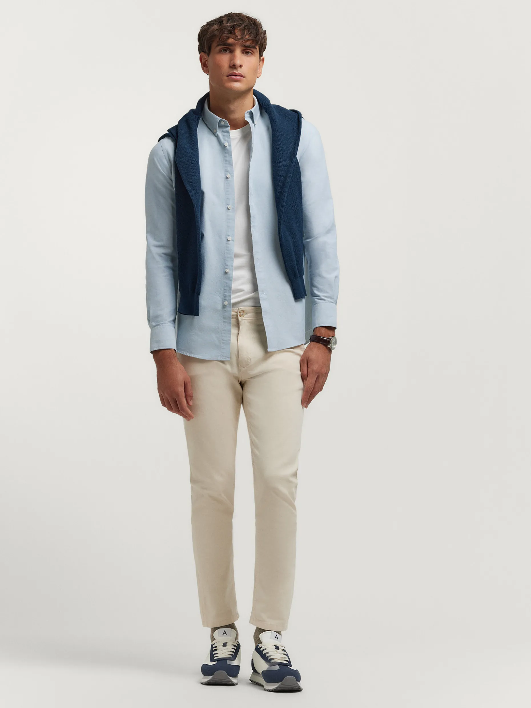 CAMISA OXFORD SOLID AZUL