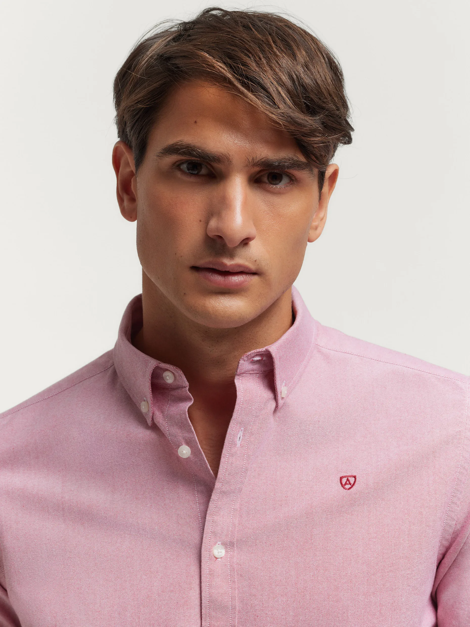 CAMISA OXFORD SOLID BURDEOS