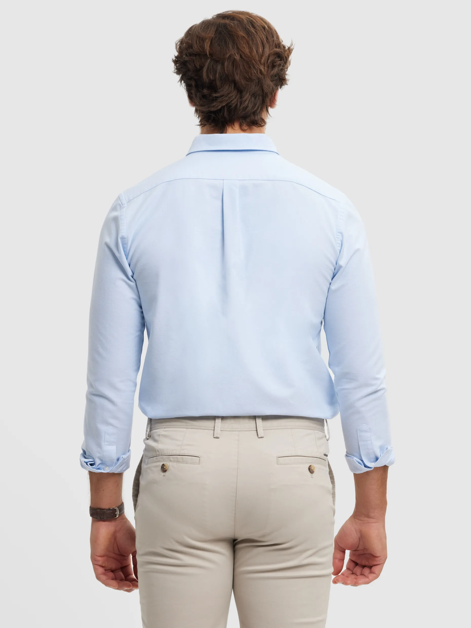 CAMISA OXFORD SOLID CELESTE