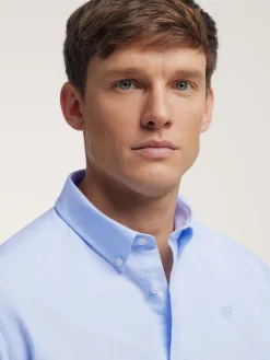 CAMISA OXFORD SOLID CELESTE