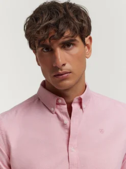 CAMISA OXFORD SOLID CORAL