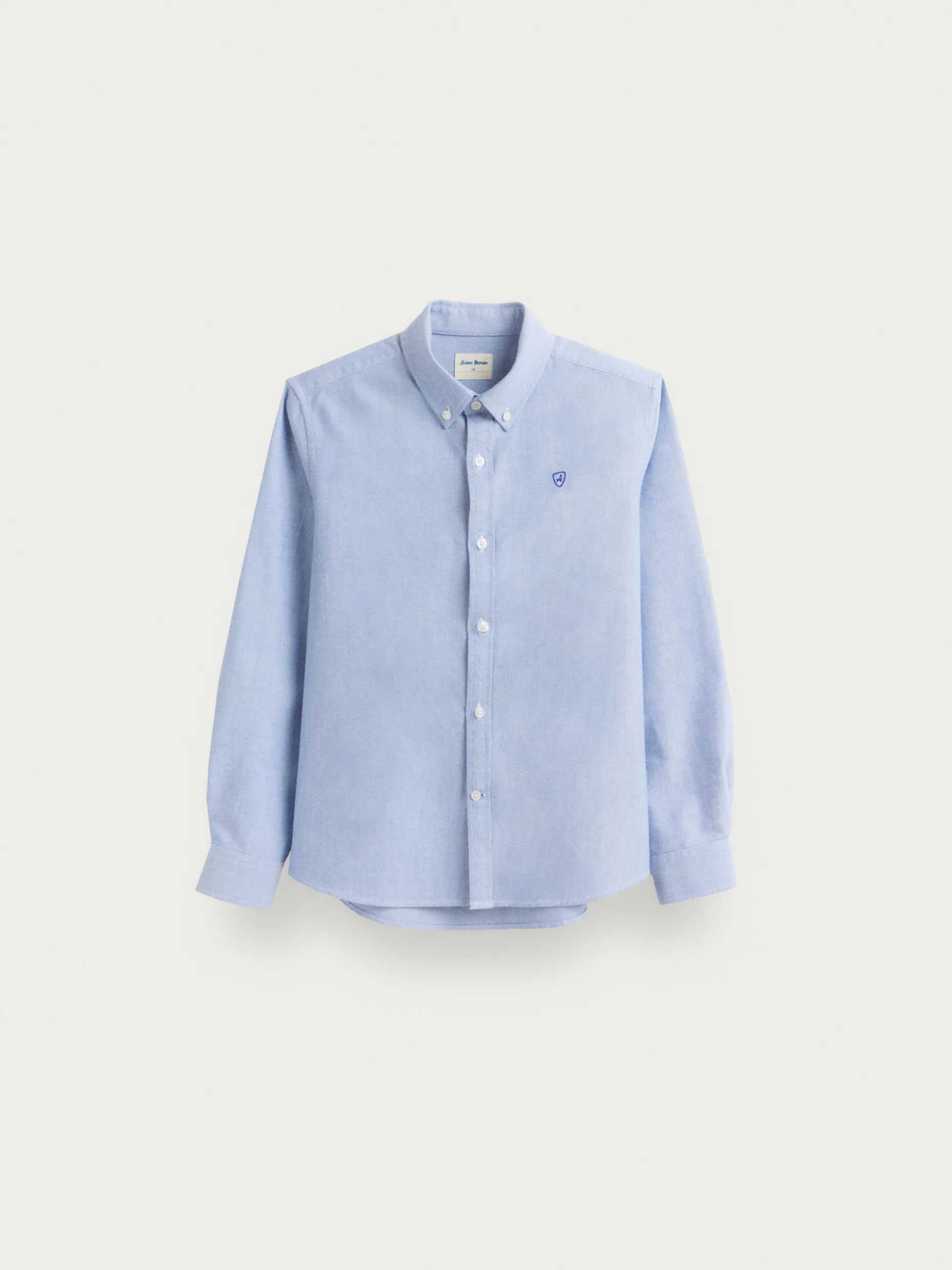 CAMISA OXFORD SOLID KIDS AZUL