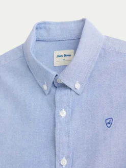 CAMISA OXFORD SOLID KIDS AZUL