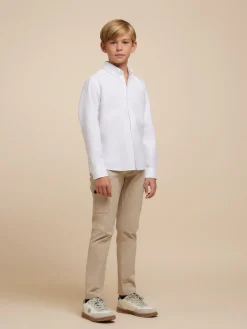 CAMISA OXFORD SOLID KIDS BLANCO