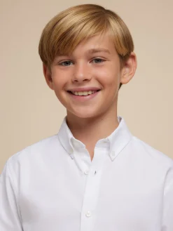 CAMISA OXFORD SOLID KIDS BLANCO