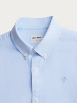 CAMISA OXFORD SOLID KIDS CELESTE