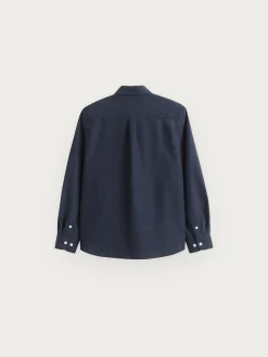 CAMISA OXFORD SOLID KIDS AZUL MARINO