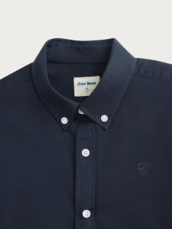 CAMISA OXFORD SOLID KIDS AZUL MARINO