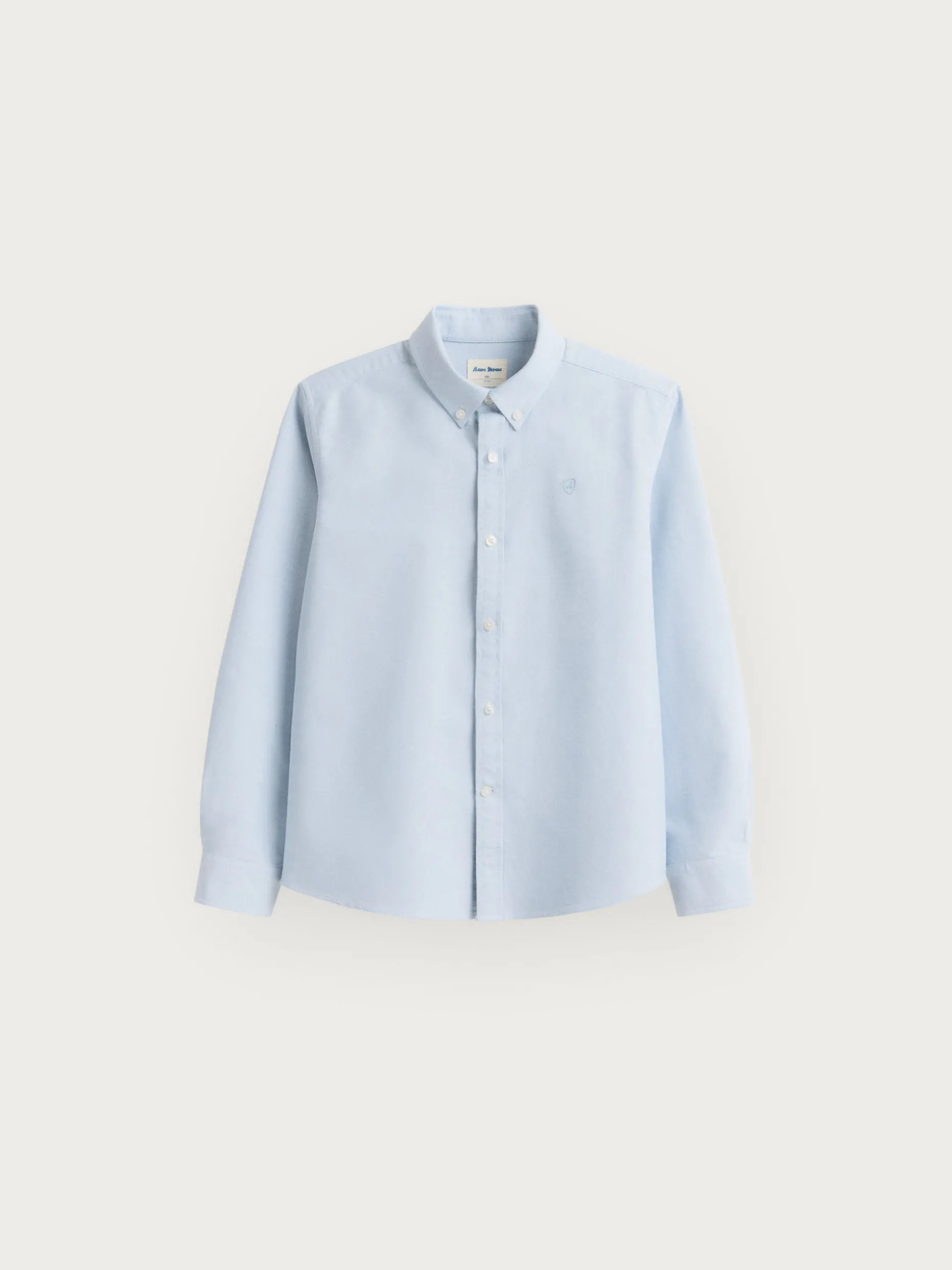 CAMISA OXFORD SOLID KIDS AZUL