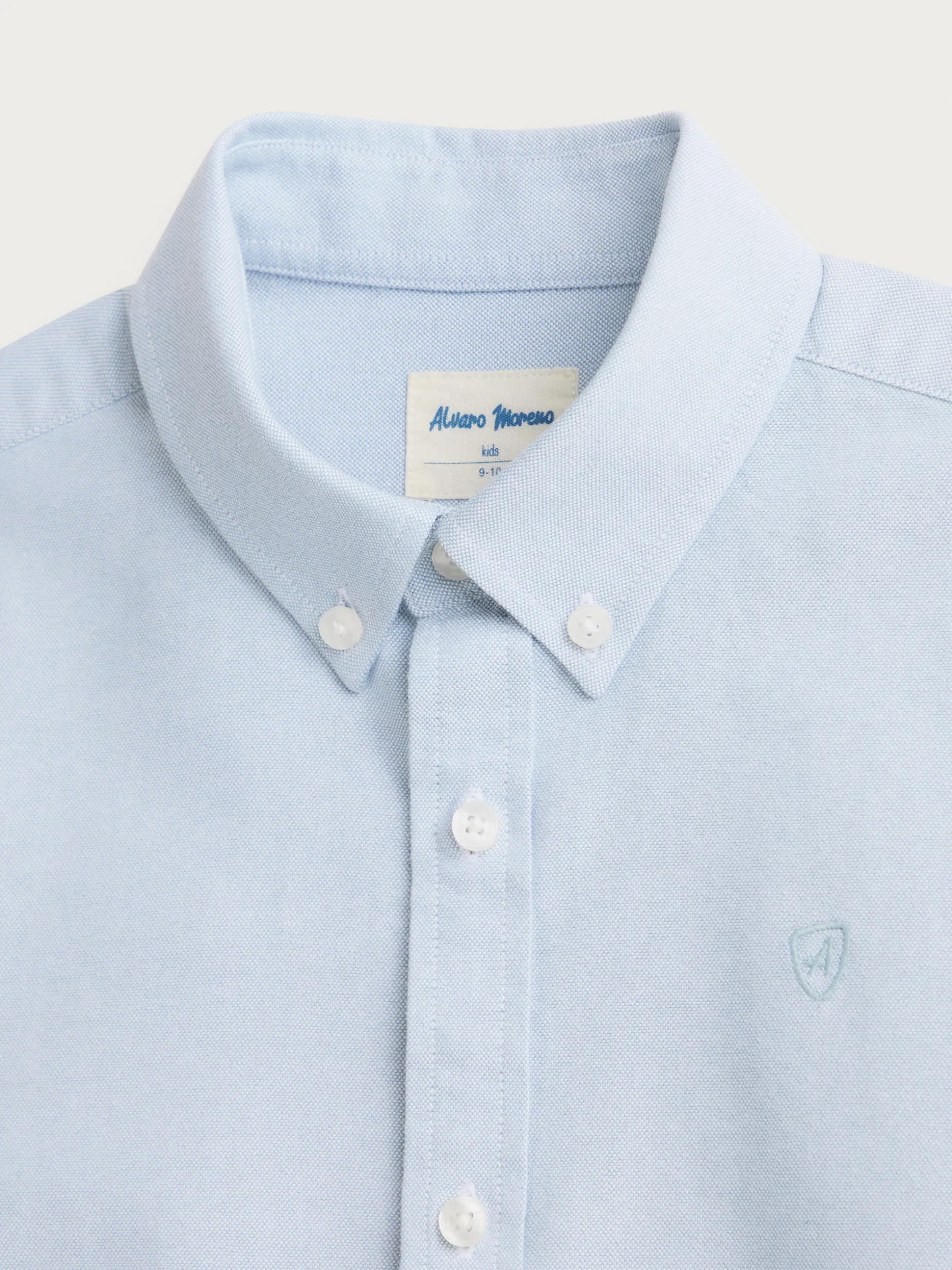 CAMISA OXFORD SOLID KIDS AZUL