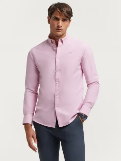 CAMISA OXFORD SOLID ROSA