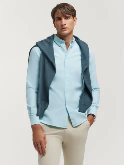 CAMISA OXFORD SOLID VERDE AGUA