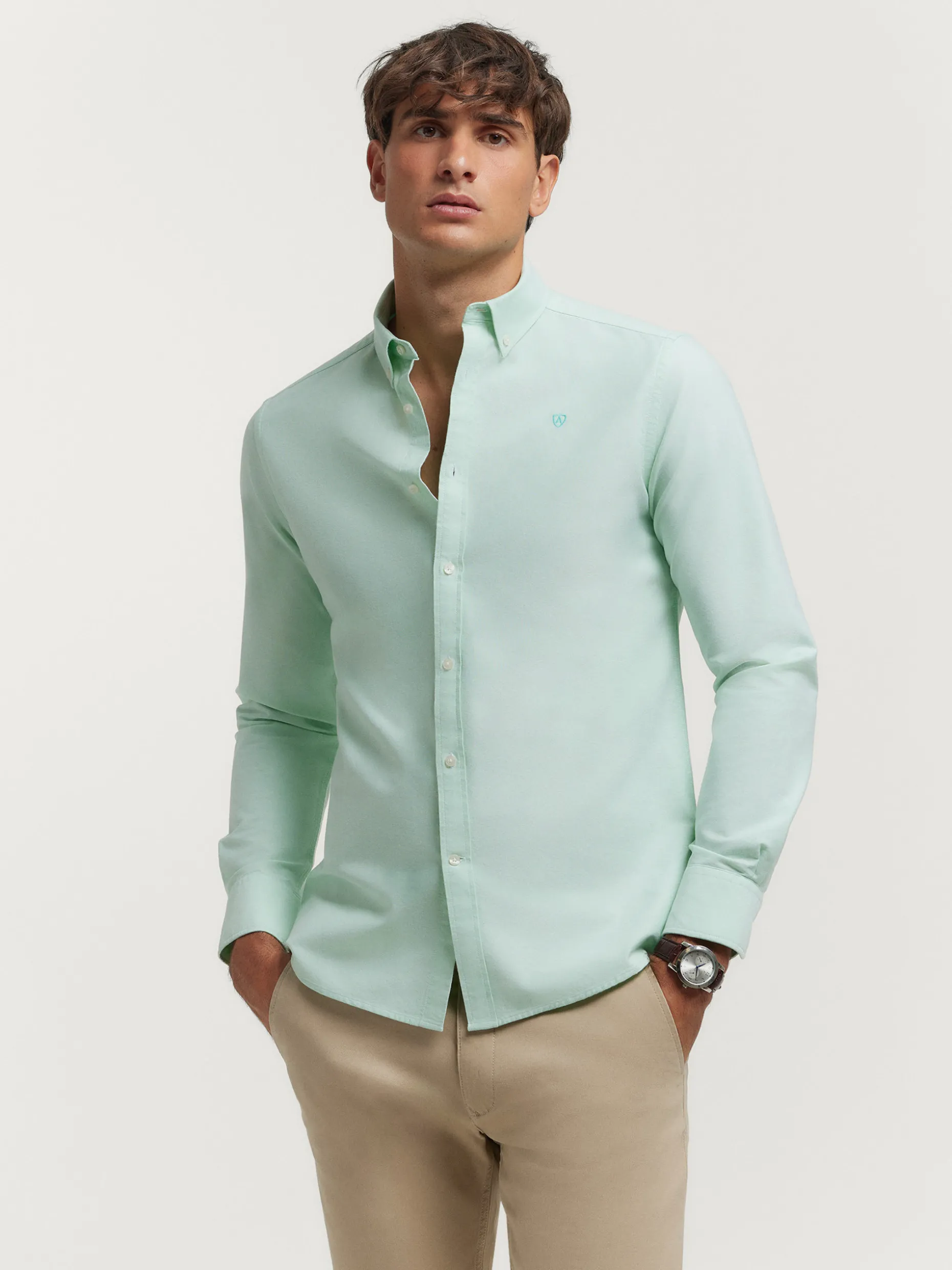 CAMISA OXFORD SOLID VERDE