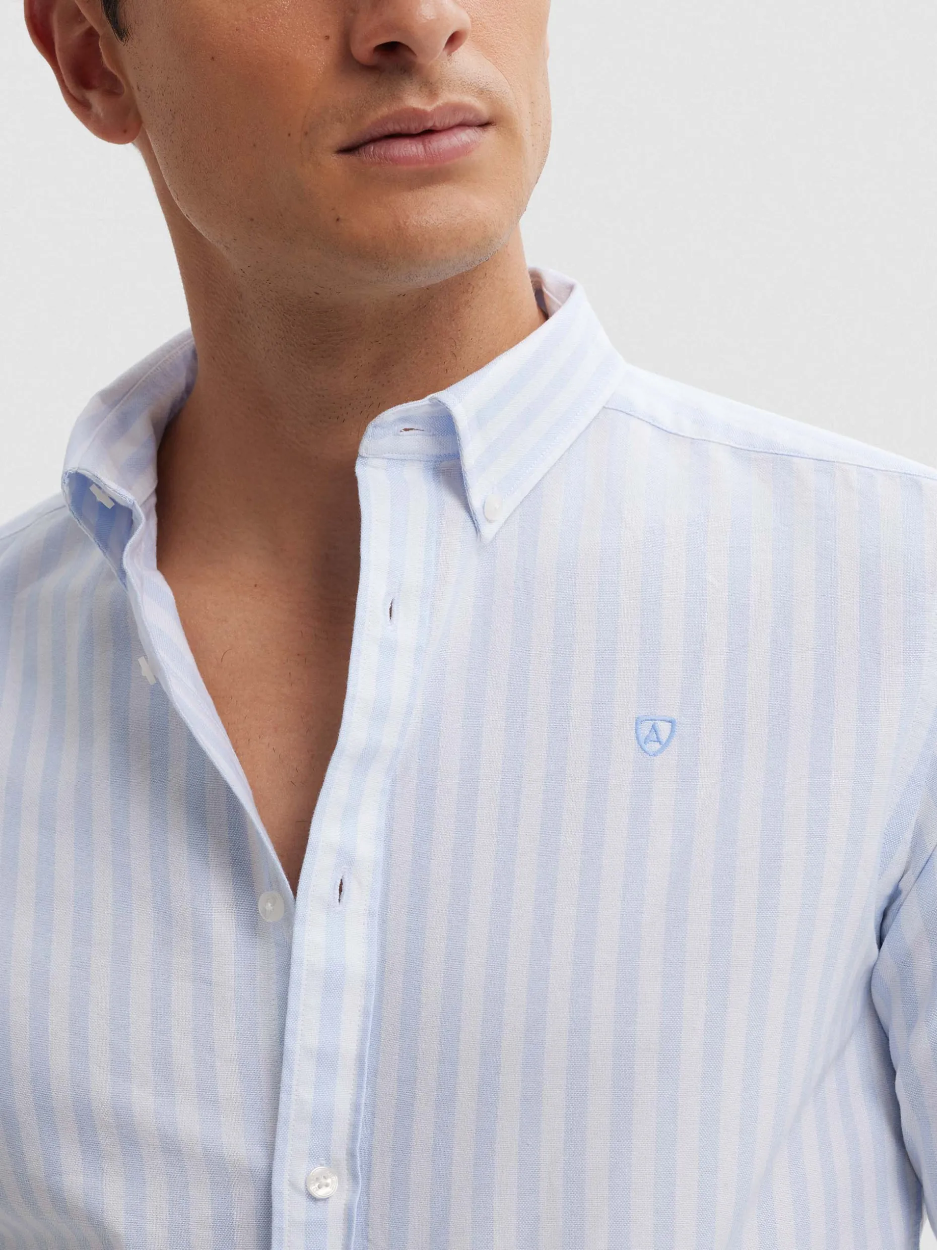 CAMISA OXFORD SUNSET CELESTE