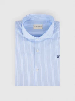 CAMISA P. POINT DIPLO CELESTE