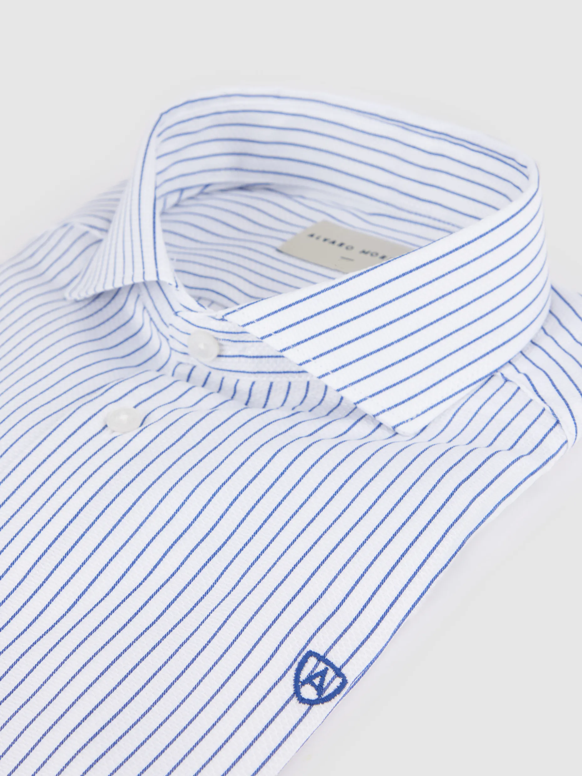 CAMISA RAYAS DOBBY AZUL