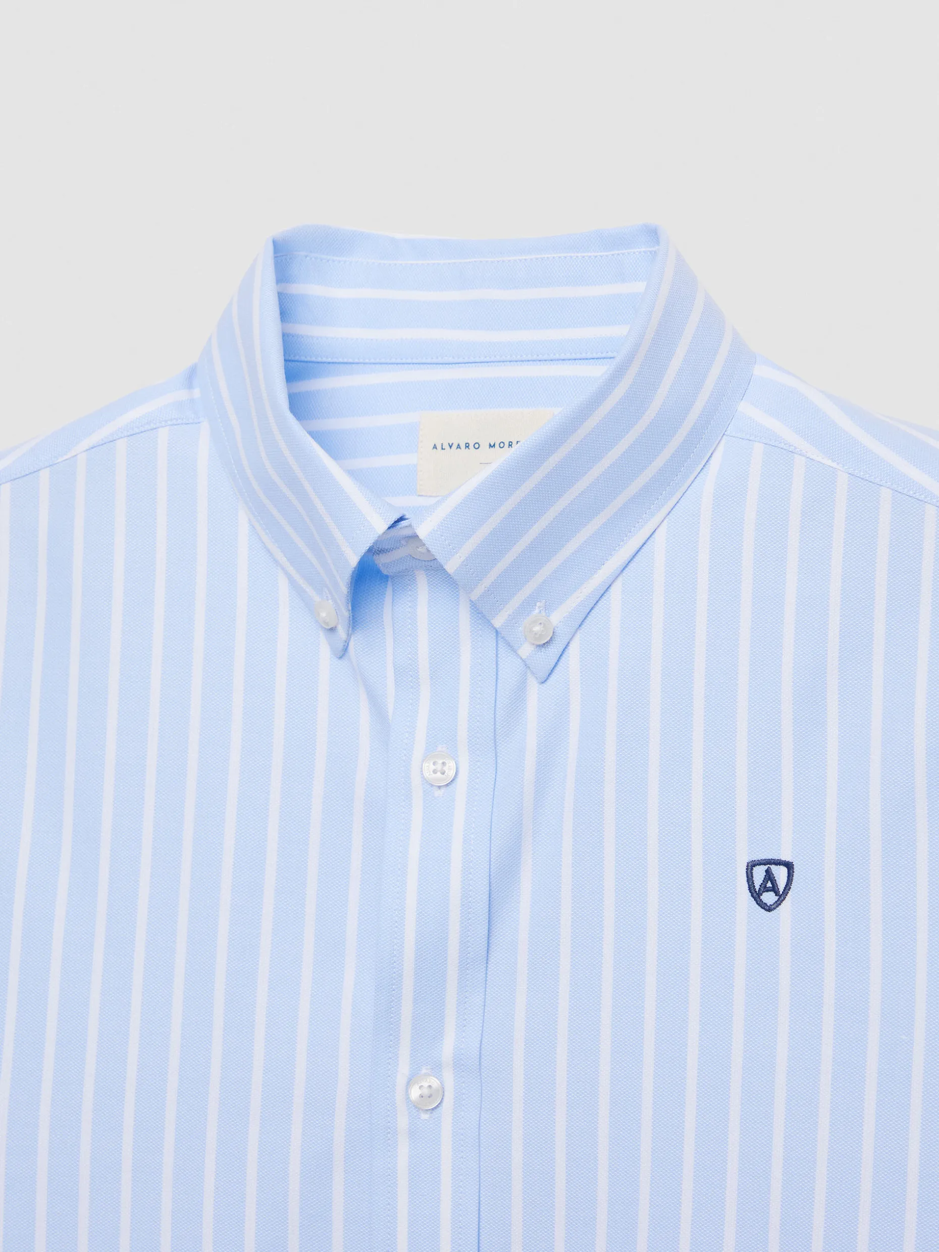 CAMISA RAYAS DUTTON CELESTE