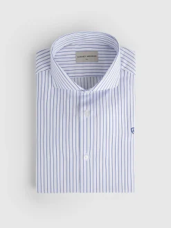 CAMISA RAYAS ESTRUCTURA AZUL