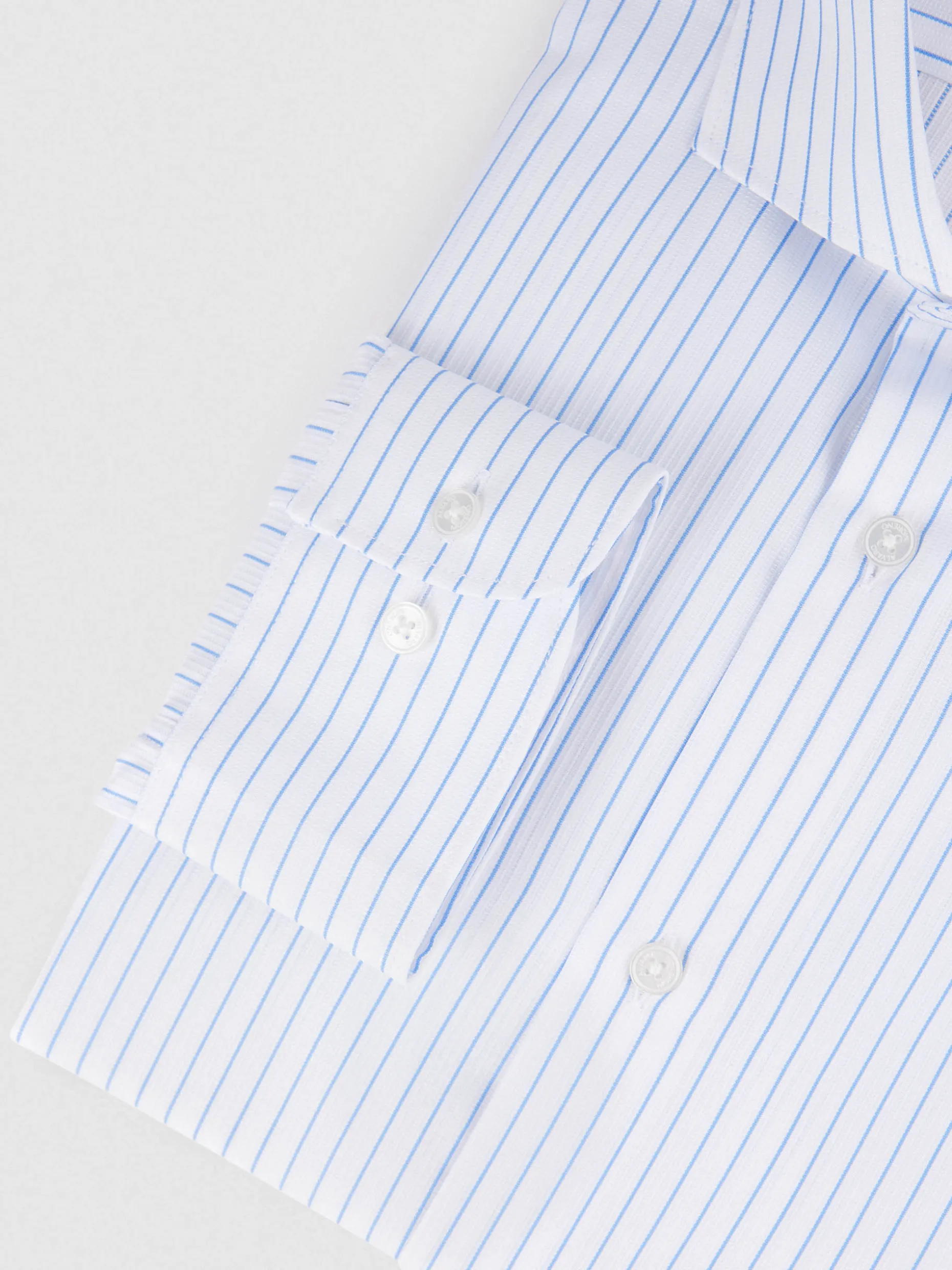 CAMISA RAYAS ESTRUCTURA CELESTE