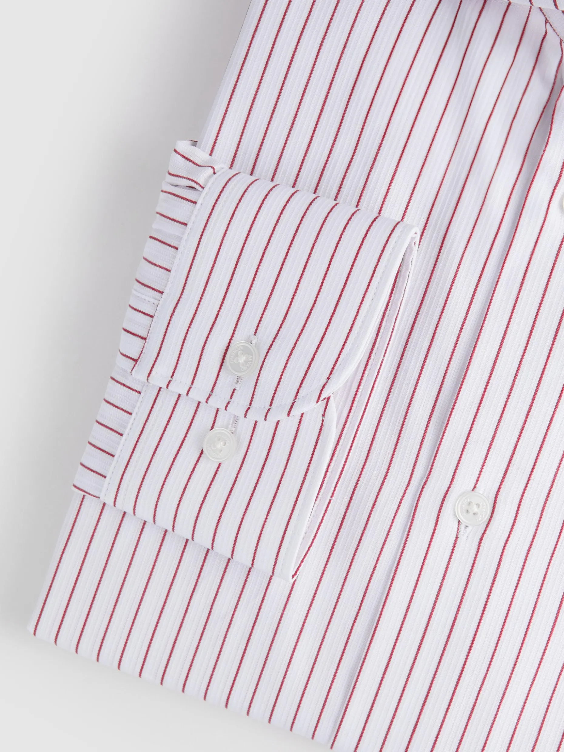 CAMISA RAYAS ESTRUCTURA ROJO