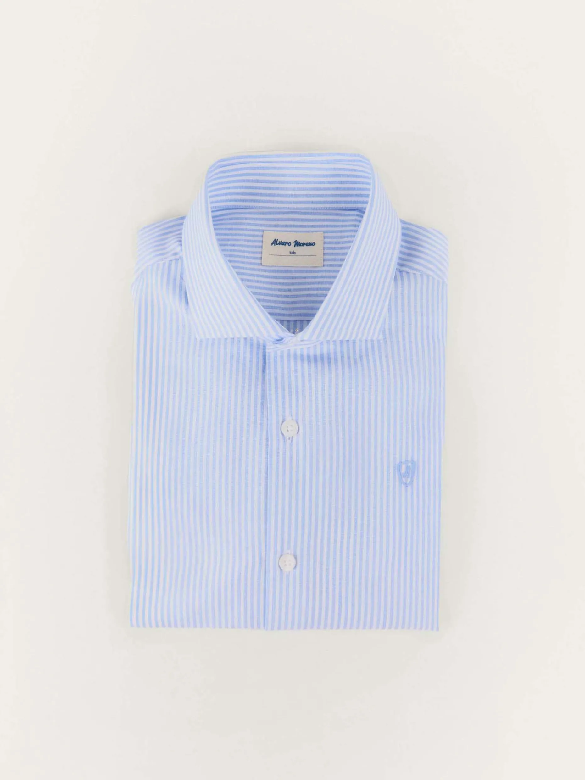 CAMISA RAYAS FIL A FIL KIDS CELESTE