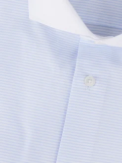 CAMISA RAYAS P.DOBLE CELESTE