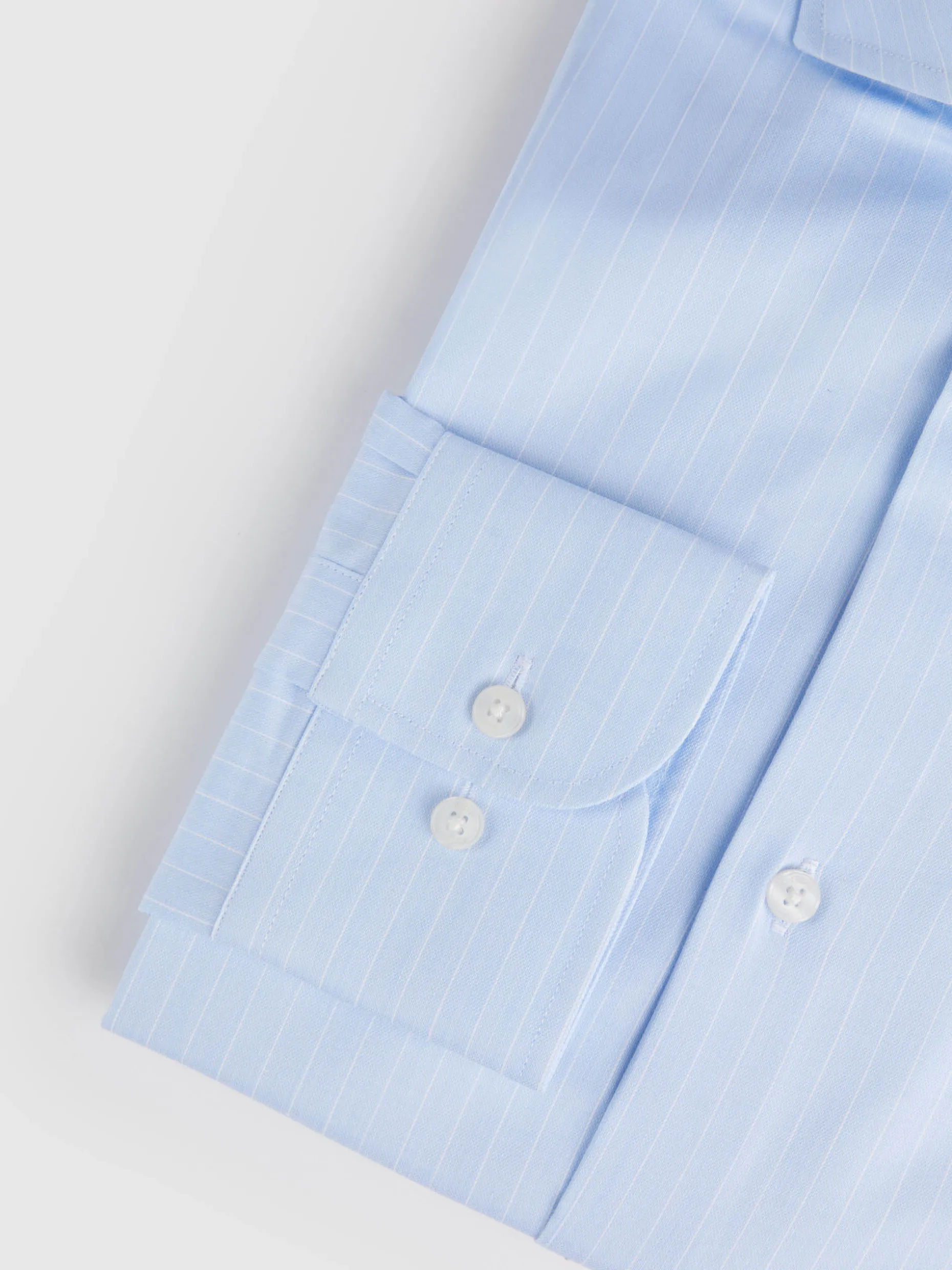 CAMISA VESTIR RAYAS CELESTE