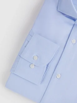 CAMISA VESTIR TWILL CELESTE