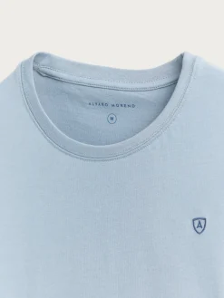 CAMISETA BASICA CELESTE